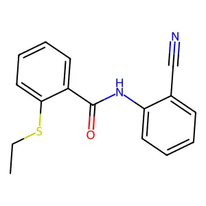 N-(2-cyanophenyl)-2-(ethylsulfanyl)benzamide structure