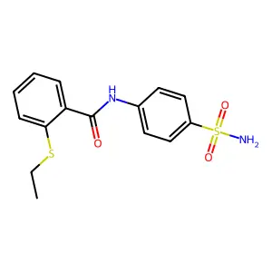 2-(ethylsulfanyl)-N-(4-sulfamoylphenyl)benzamide structure