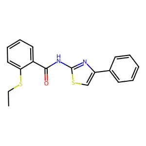 2-(ethylthio)-N-(4-phenylthiazol-2-yl)benzamide structure