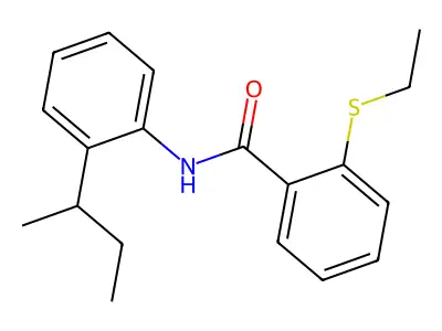 N-[2-(butan-2-yl)phenyl]-2-(ethylsulfanyl)benzamide structure
