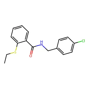 N-(4-chlorobenzyl)-2-(ethylsulfanyl)benzamide structure