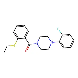 1-[2-(Ethylthio)benzoyl]-4-(2-fluorophenyl)piperazine structure