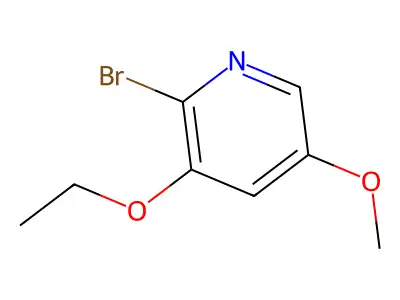 2-Bromo-3-ethoxy-5-methoxypyridine structure