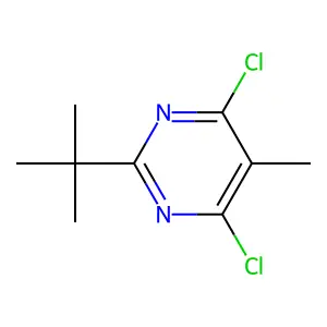 2-Tert-butyl-4,6-dichloro-5-methylpyrimidine structure