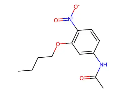 N-{3-butoxy-4-nitrophenyl}acetamide structure