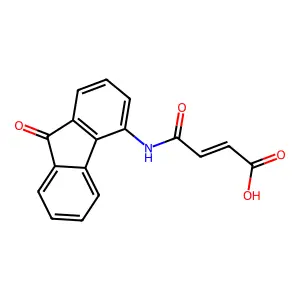 4-Oxo-4-[(9-oxo-9h-fluoren-4-yl)amino]but-2-enoic acid structure