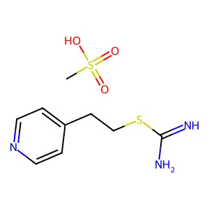 2-(4-Pyridinyl)ethyl imidothiocarbamate methanesulfonate structure
