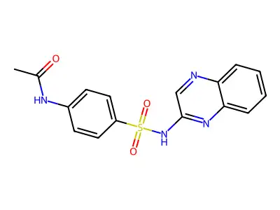 N(4)-Acetylsulfaquinoxaline structure