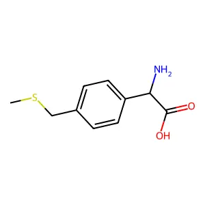 2-Amino-2-[4-(methylsulfanylmethyl)phenyl]acetic acid structure