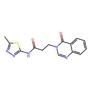 N-(5-methyl-1,3,4-thiadiazol-2-yl)-3-(4-oxoquinazolin-3(4H)-yl)propanamide structure
