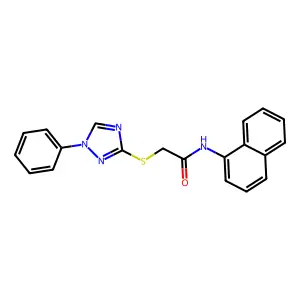 N-naphthalen-1-yl-2-[(1-phenyl-1,2,4-triazol-3-yl)sulfanyl]acetamide structure