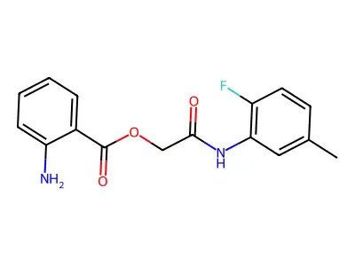 2-(2-Fluoro-5-methylanilino)-2-oxoethyl 2-aminobenzoate structure