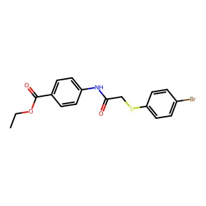 Ethyl 4-({[(4-bromophenyl)sulfanyl]acetyl}amino)benzoate structure