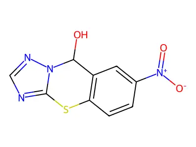 7-nitro-9H-[1,2,4]triazolo[5,1-b][1,3]benzothiazin-9-ol structure