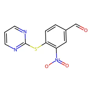 3-Nitro-4-(pyrimidin-2-ylsulfanyl)benzaldehyde structure