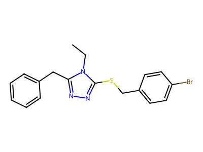 3-Benzyl-5-[(4-bromophenyl)methylsulfanyl]-4-ethyl-1,2,4-triazole structure
