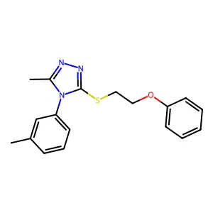 3-Methyl-4-(3-methylphenyl)-5-(2-phenoxyethylsulfanyl)-1,2,4-triazole structure