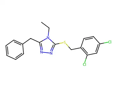 3-Benzyl-5-[(2,4-dichlorophenyl)methylsulfanyl]-4-ethyl-1,2,4-triazole structure