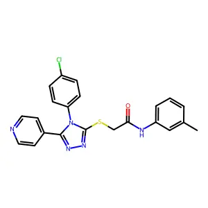 2-{[4-(4-chlorophenyl)-5-(pyridin-4-yl)-4H-1,2,4-triazol-3-yl]sulfanyl}-N-(3-methylphenyl)acetamide structure
