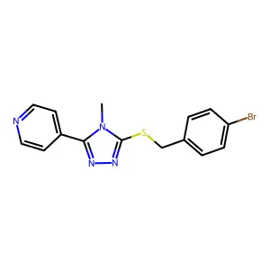 4-(5-((4-Bromobenzyl)thio)-4-methyl-4H-1,2,4-triazol-3-yl)pyridine structure
