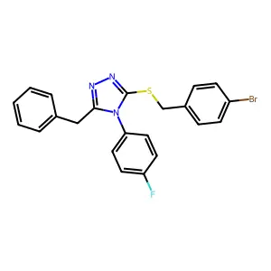 3-Benzyl-5-[(4-bromophenyl)methylsulfanyl]-4-(4-fluorophenyl)-1,2,4-triazole structure