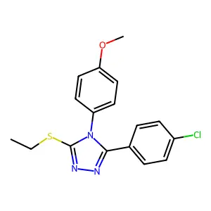 3-(4-Chlorophenyl)-5-ethylsulfanyl-4-(4-methoxyphenyl)-1,2,4-triazole structure