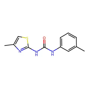 N-(3-methylphenyl)-N'-(4-methyl-1,3-thiazol-2-yl)urea structure