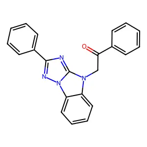 1-Phenyl-2-(2-phenyl-[1,2,4]triazolo[1,5-a]benzimidazol-4-yl)ethanone structure