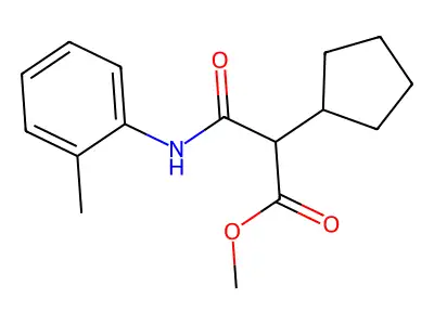 Methyl 2-cyclopentyl-3-oxo-3-(2-toluidino)propanoate structure