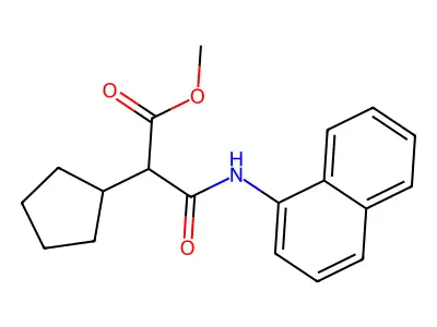 Methyl 2-cyclopentyl-3-(1-naphthylamino)-3-oxopropanoate structure