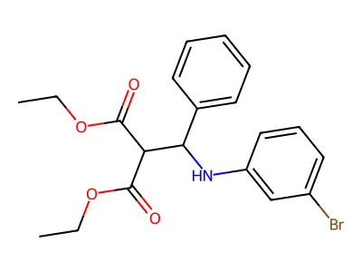 Diethyl 2-[(3-bromoanilino)(phenyl)methyl]malonate structure