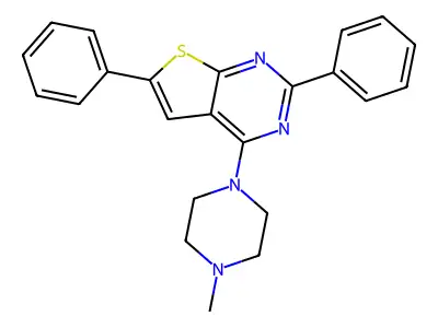 4-(4-Methylpiperazin-1-yl)-2,6-diphenylthieno[2,3-d]pyrimidine structure