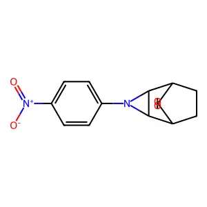 (2'R,4'S)-3'-(4-nitrophenyl)spiro[1,3-dioxolane-2,8'-3-azatricyclo[3.2.1.02,4]octane] structure