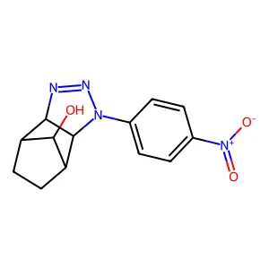 (2R,6S)-5-(4-nitrophenyl)-3,4,5-triazatricyclo[5.2.1.02,6]dec-3-en-10-ol structure