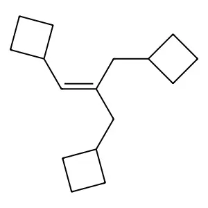 1,1'-[2-(Cyclobutylmethyl)prop-1-ene-1,3-diyl]dicyclobutane structure