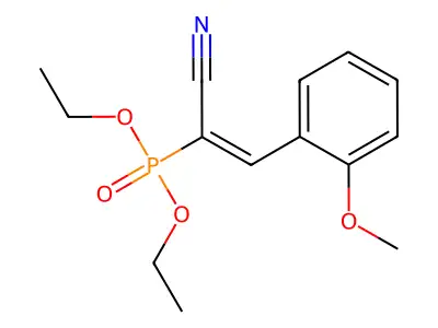 2-Diethoxyphosphoryl-3-(2-methoxyphenyl)prop-2-enenitrile structure