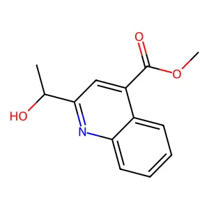 Methyl 2-(1-hydroxyethyl)quinoline-4-carboxylate structure