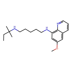N-(6-methoxyquinolin-8-yl)-N'-(2-methylbutan-2-yl)pentane-1,5-diamine structure