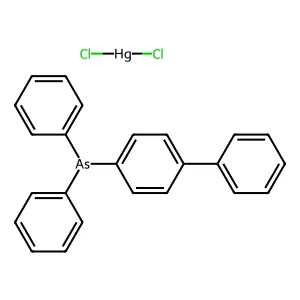 Dichloromercury;diphenyl-(4-phenylphenyl)arsane structure