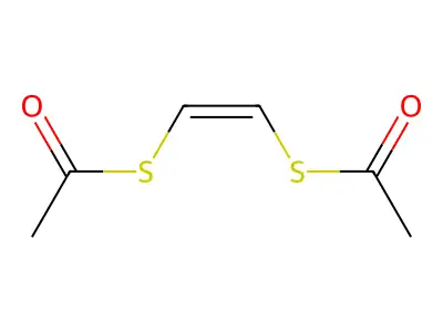 S-(2-acetylsulfanylethenyl) ethanethioate structure