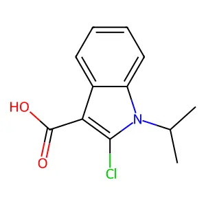 2-Chloro-1-(propan-2-yl)-1H-indole-3-carboxylic acid structure