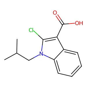 2-Chloro-1-(2-methylpropyl)-1H-indole-3-carboxylic acid structure