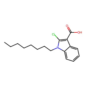 2-氯-1-辛基-1H-吲哚-3-甲酸 structure