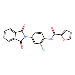 N-[2-chloro-4-(1,3-dioxoisoindol-2-yl)phenyl]furan-2-carboxamide structure