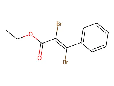ethyl (Z)-2,3-dibromo-3-phenylprop-2-enoate structure