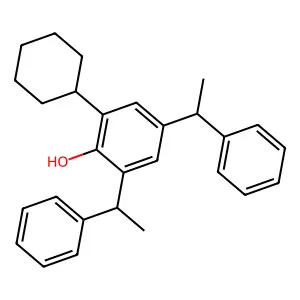 Phenol, 2-cyclohexyl-4,6-bis(1-phenylethyl)- structure