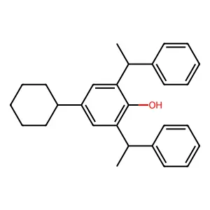 Phenol, 4-cyclohexyl-2,6-bis(1-phenylethyl)- structure