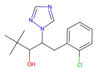 1-(2-chlorophenyl)-4,4-dimethyl-2-(1H-1,2,4-triazol-1-yl)-3-pentanol structure