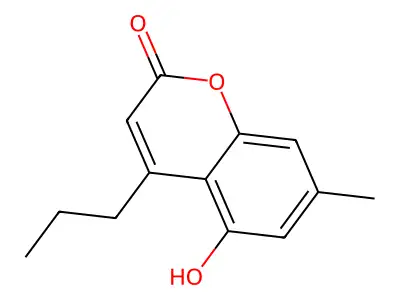 5-hydroxy-7-methyl-4-propyl-2H-chromen-2-one structure