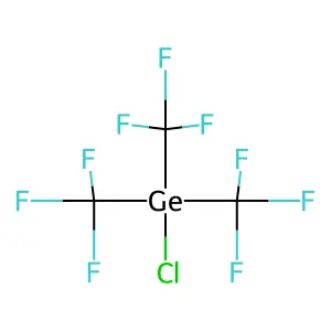 Tris(trifluoromethyl)chlorogermane structure